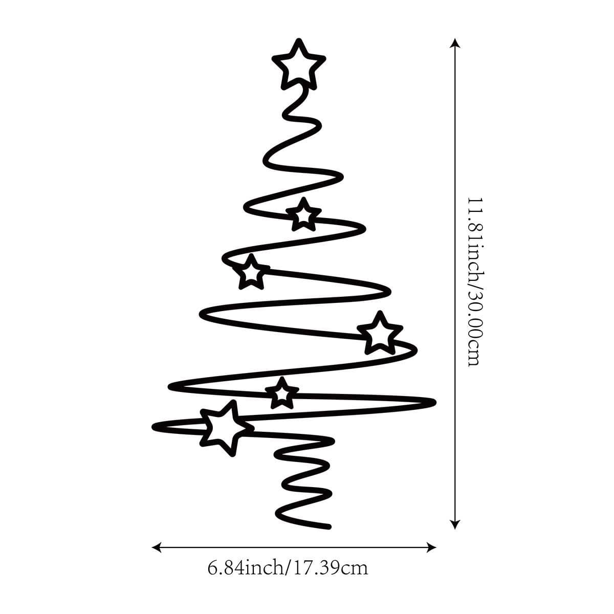 Cross-border furniture Christmas metal wrought iron mural decoration Christmas tree line crafts home decoration bedroom