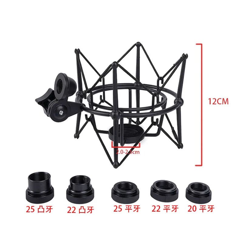 Condenser Microphone Shock Mount for Live Recording, Compatible with MK4 and Various Microphones, Stable Shock Mount, Cross-Border Wholesale