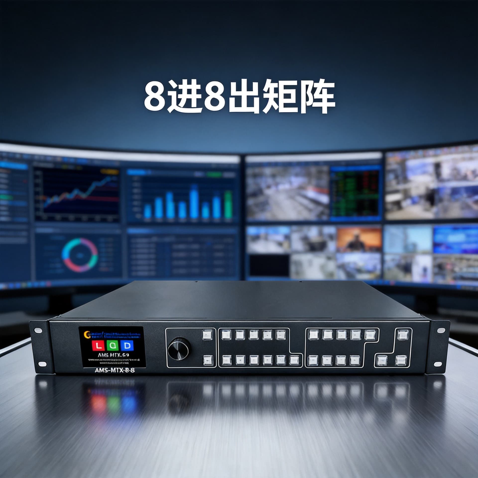 Chengda Technology 8-in-8-out high-definition seamless mixing matrix hdmi8-in and 8-out video matrix mtx8*8