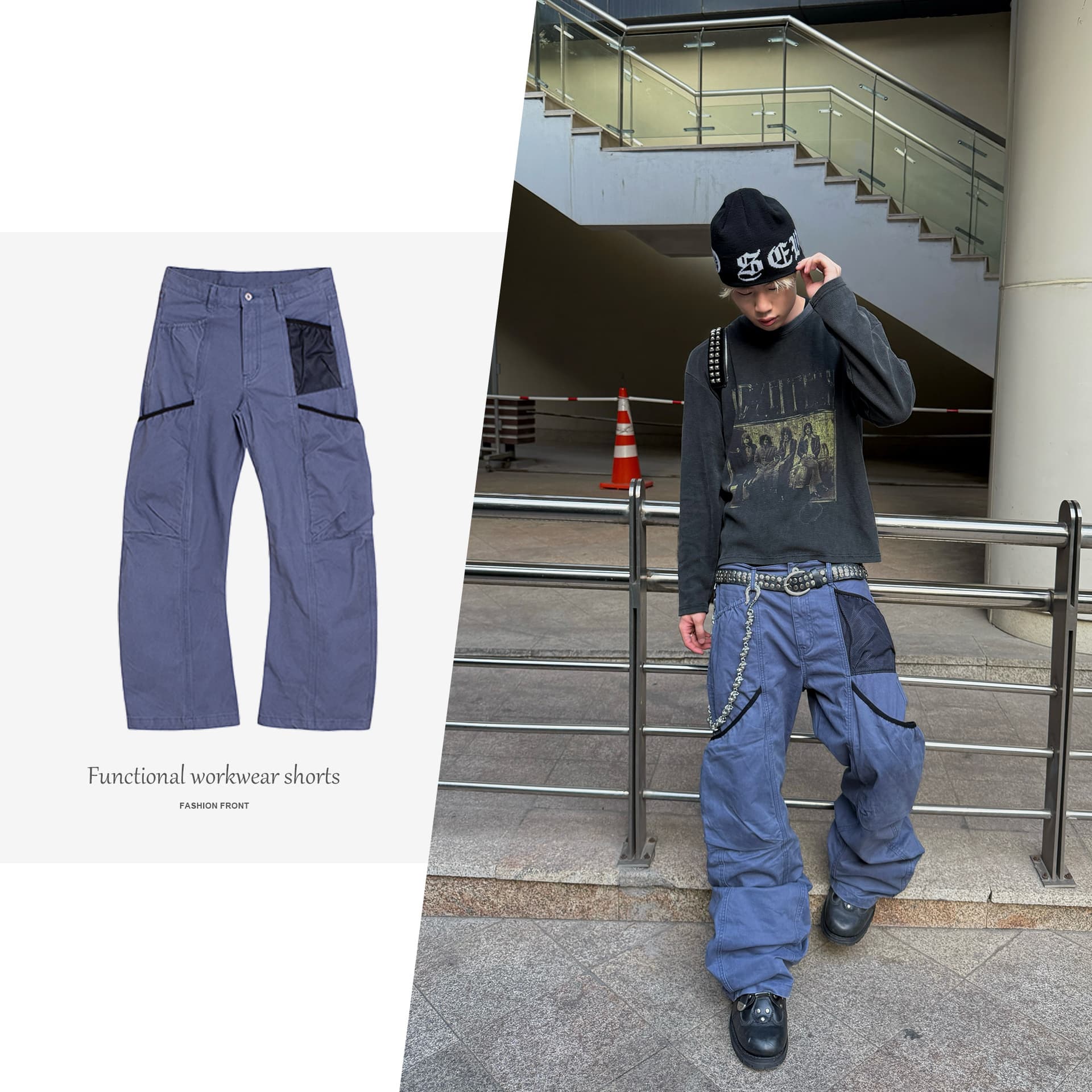 【JMWH】COUPUR Cross Multi-Pocket Cargo Gardener Pants