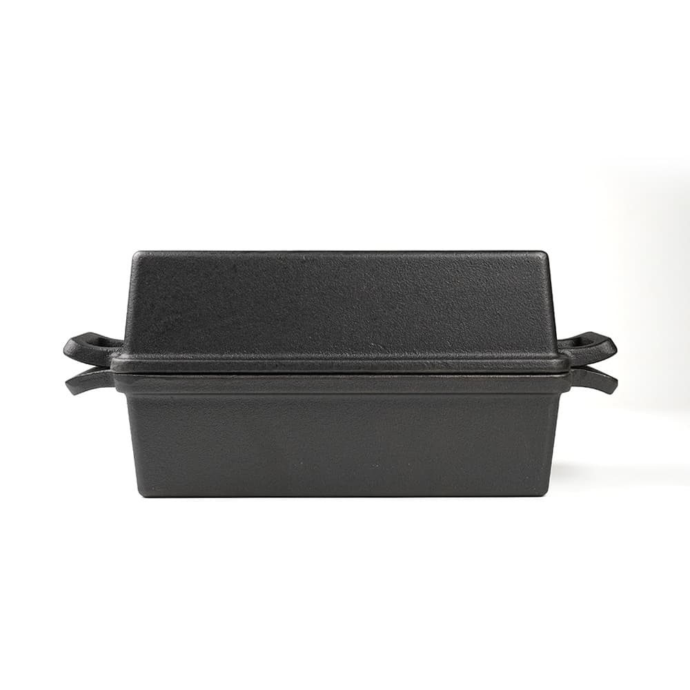 Cast Iron Bread Pan Rectangular Loaf Pan with Handles European Style Bread Mold Thickened Iron Pot for Baking Bread Baking Tray
