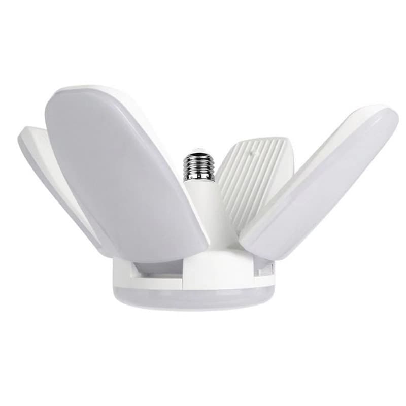 Cross-border Leaf Bulb E27 Energy Saving Super Bright 45W 60W Folding Three-Blade Five-Blade Four-Blade Garage Light LED Three-Blade Light