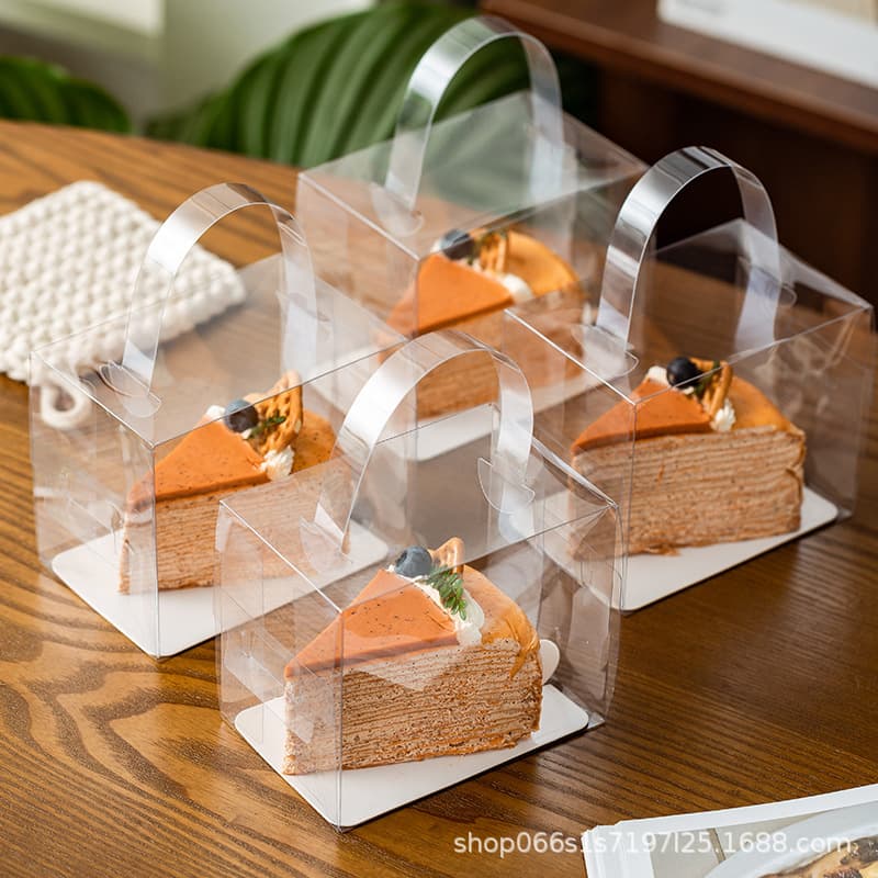 Cut Cake Packaging Box 6inch Mousse Slice Packaging Box 8inch Transparent Cake Box Dessert Baking Pastry Gift Box