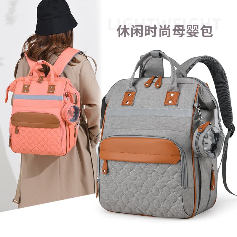 Wholesale multifunctional baby backpack, large capacity backpack, mother and baby mommy bag, fashionable thermal insulation milk storage bag for maternity