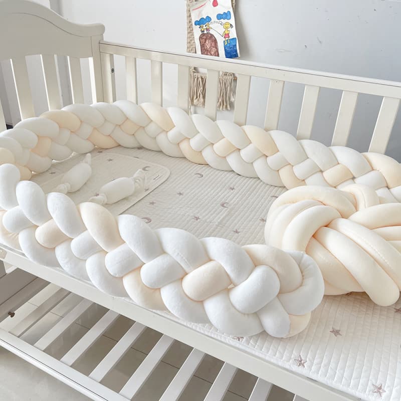 Ins Braided Long Rope Knot Ball Four-Strand Twist Pillow Kont Ball Children's Bed Surround Backrest Cushion