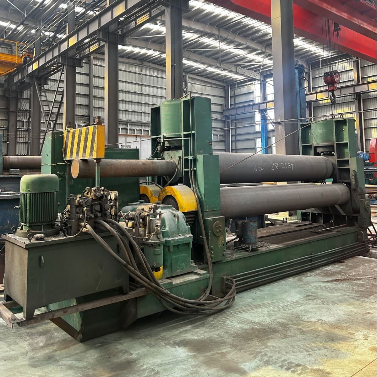 40*3200 Hydraulic Plate Bending Machine Three-Roller Automatic Rolling Machine Xinjiang Pickup Second-hand Plate Bending Machine Nantong