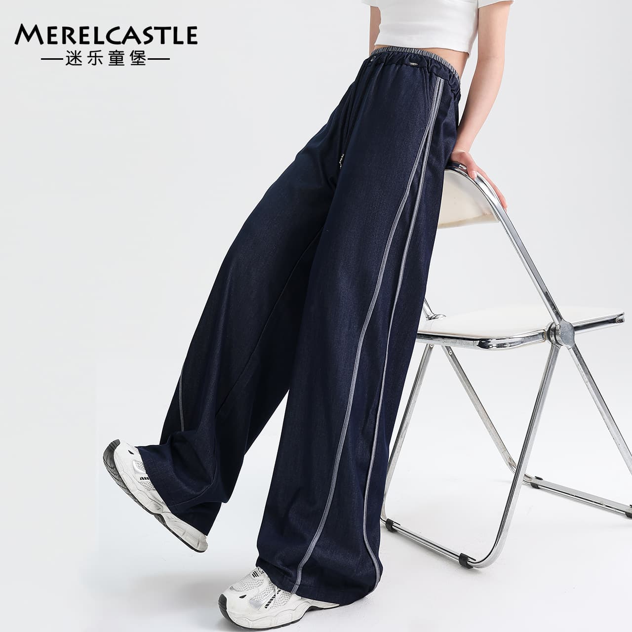 Girls Tencel Jeans Summer 2025 New Junior High School Girls Wide Leg Pants Girls' Thin Loose Pants