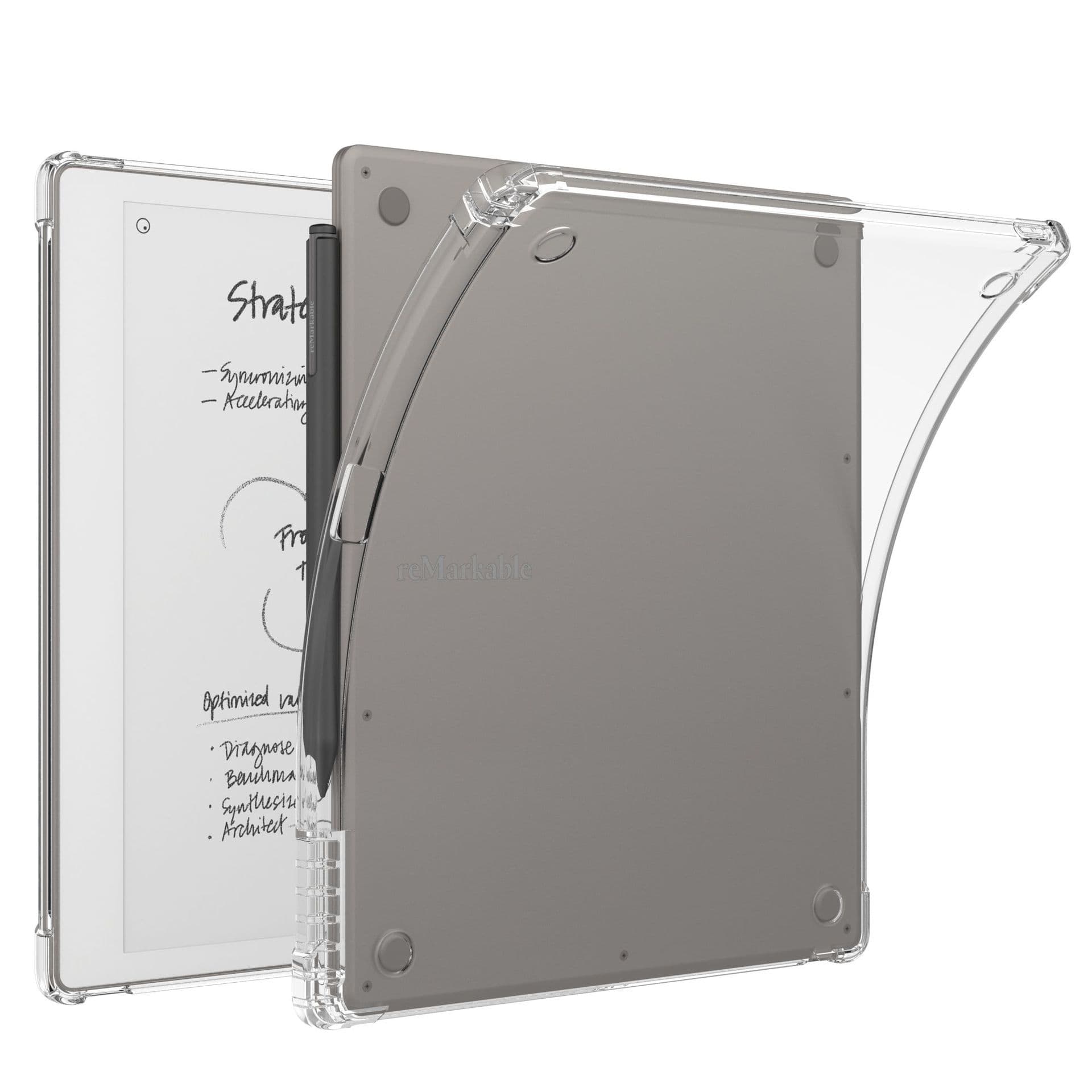 Compatible with Remarkable Pure E-Reader Shockproof Transparent 10.3-inch 2026 Case with Pen Slot