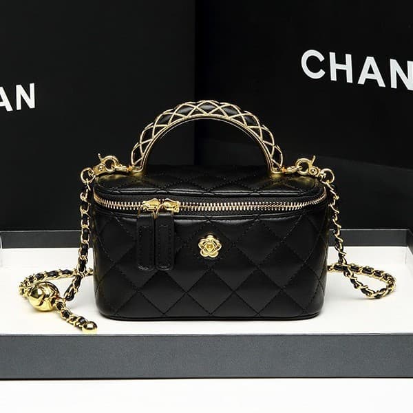 Camellia Quilted Box Bag Women's Handbag 2026 New Diamond Lattice Chain Luxury Shoulder Crossbody Bag