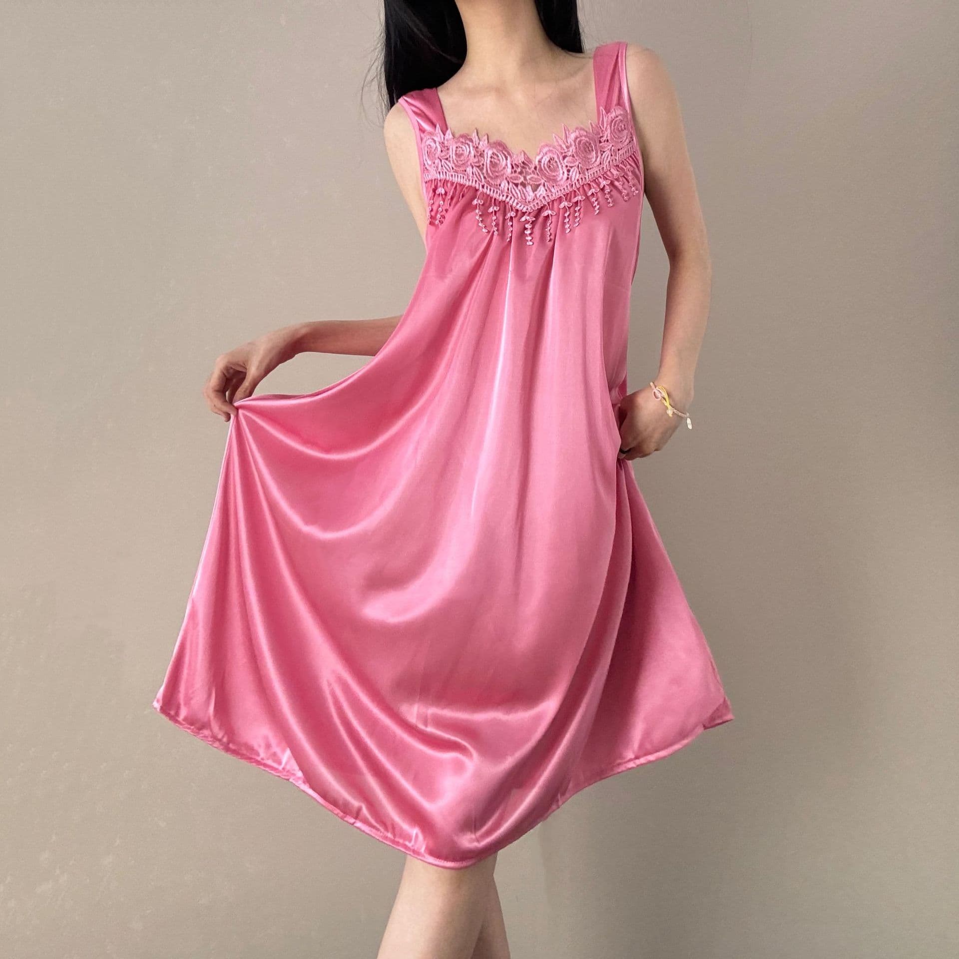 Mu Lian Lingerie Sexy Date Dress Summer Small Bust Pure Desire Sleepwear Set Plus Size Sleeveless Teasing Couple