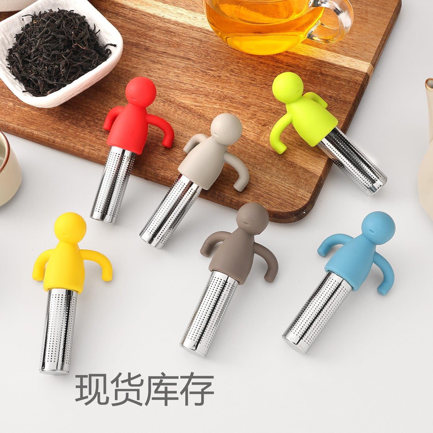 304 Creative Human-Shaped Tea Strainer Tea Powder Filter Tool Lazy Office Tea Brewing Gadget Tea Strainer Filter Accessory