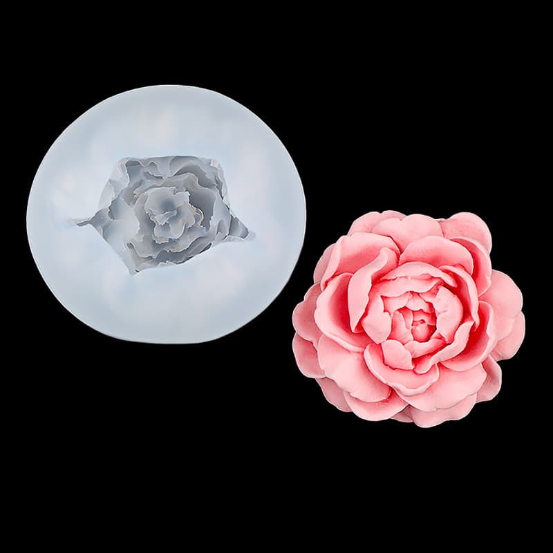 Tiger Head Jasmine Flower Silicone Candle Mold DIY Handmade Flower Soap Gypsum Decoration Ornament Craft Mold