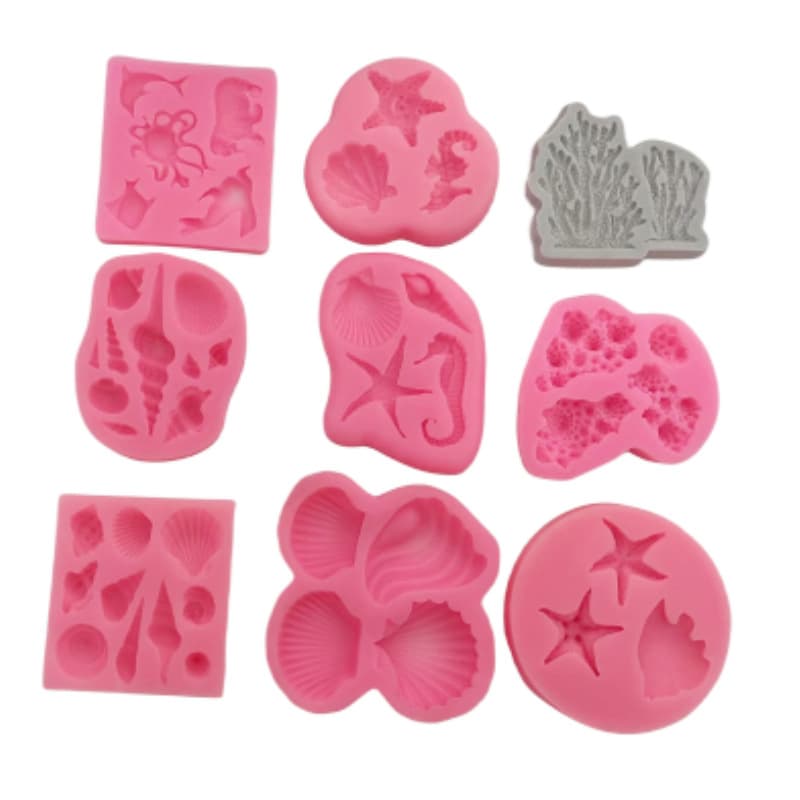 Ocean Series Cake Mold Fondant Mold Cookie Mold Dessert Mold Chocolate Mold Shell Scallop Starfish Style