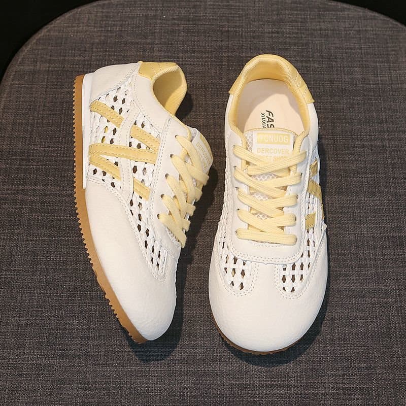 Breathable Mesh Training Shoes 2025 Summer New Style Versatile Agility Shoes Hollow Casual Mesh Shoes Thin Hollow Women's Shoes