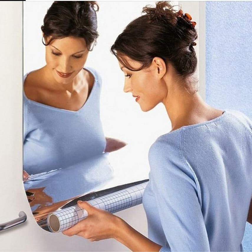 Mirror Sticker Self-Adhesive Mirror Film Full Body Mirror Wall Sticker Glass Wall Sticker Bathroom Reflective Mirror