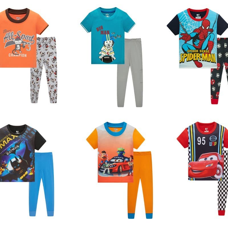 Hot Selling Baby Plain Knit Sleepwear Kids Pajamas Cotton Nightwear Drop Shipping 6