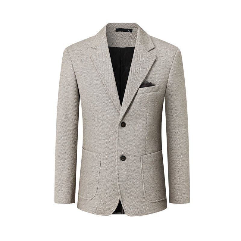 Factory Direct Men's Wool Suit Stretch Cotton Padded Thickened Suit Business Men's Middle-Aged Suit Jacket