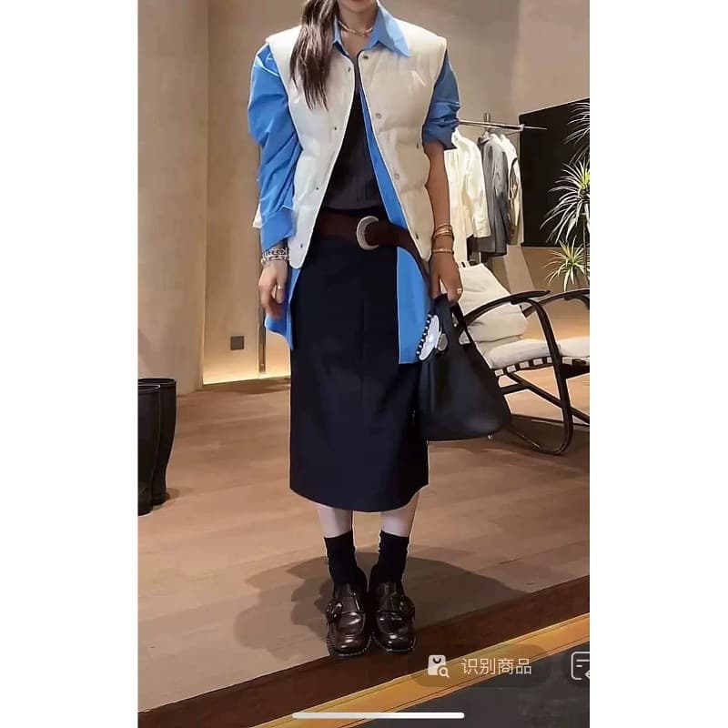 Korea Dongdaemun 2025 Autumn/Winter MUTE Versatile Layering Warm Vest Goose Down Sleeveless Jacket