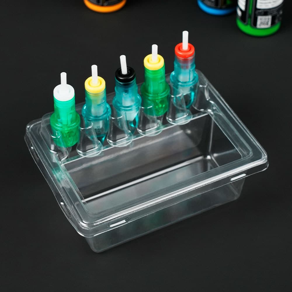 Dragon Artist Tattoo Needle Washing Cup 20PC Box Integrated Needle Placement Rack Tattoo Embroidery Cleaning Tool Needle Washing Cup Needle Type