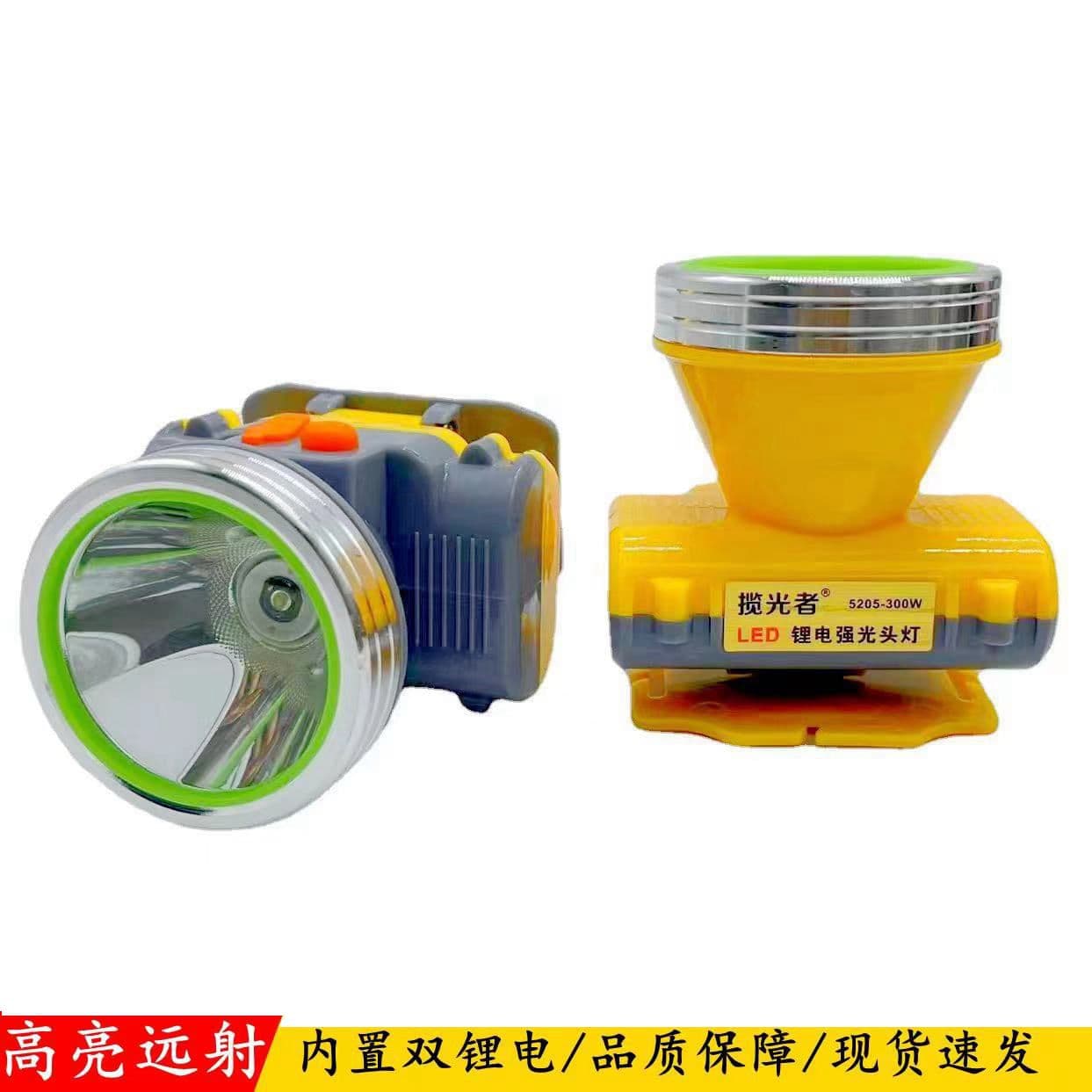 New rechargeable LED headlamp with lithium battery, outdoor fishing light, high-power household strong beam headlamp