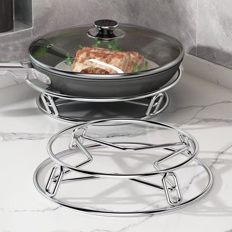 Stainless steel steamer rack, wok stand, frying pan holder, cooking pot stand, anti-scald pot pad, steaming rack storage stand