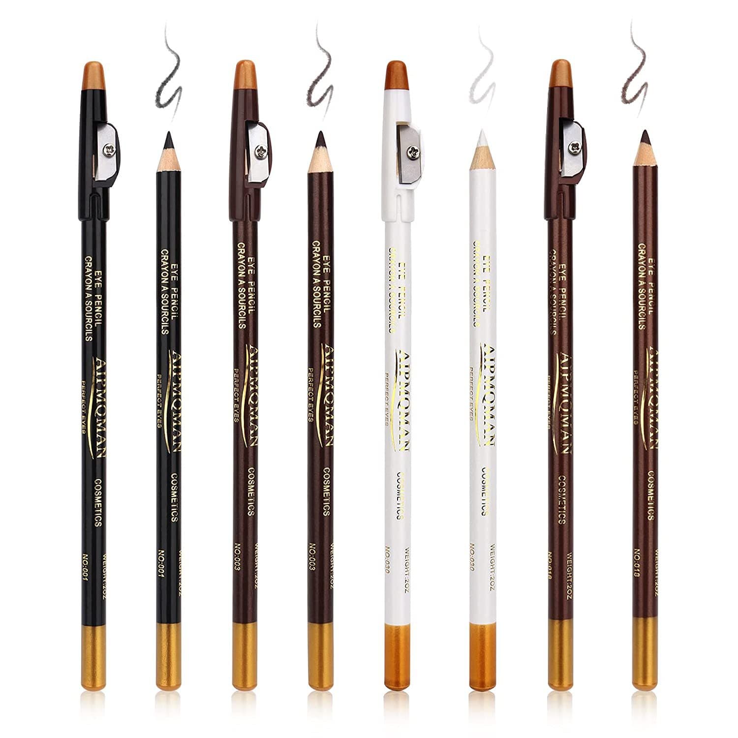 Pencil with Sharpener Eyebrow Eyeliner Beard Mustache Barber Pencil