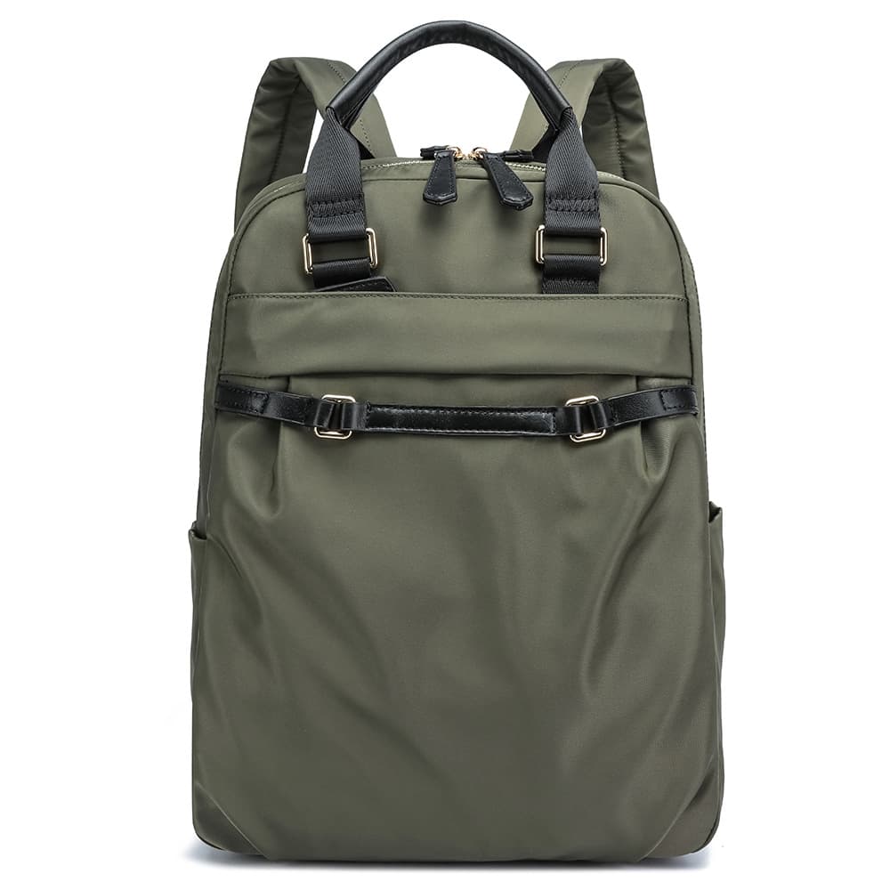 Business handbag backpack women's fashion nylon genuine leather autumn and winter travel trolley case small backpack large capacity school bag