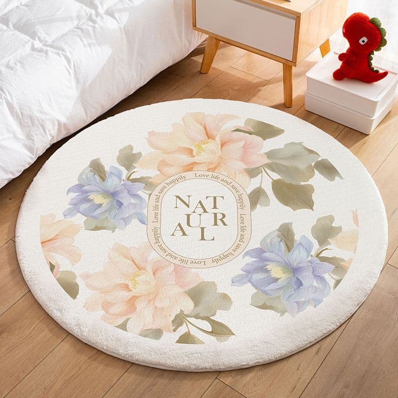 Bedroom bedside blanket, children's mat, coffee table, study chair, computer chair, rocking chair, anti-wear floor mat, round dresser carpet