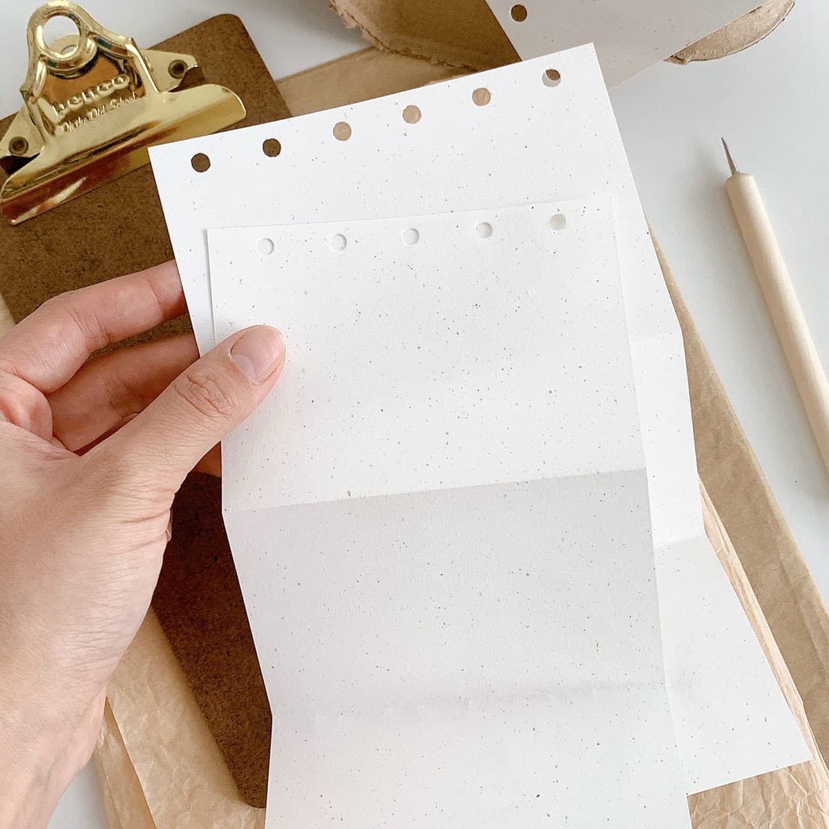 120g Seaweed Paper Inner Pages M5 A7 Two-Fold Three-Fold Specialty Paper Loose-Leaf Refill Artistic Style Journal Notebook Inner Core