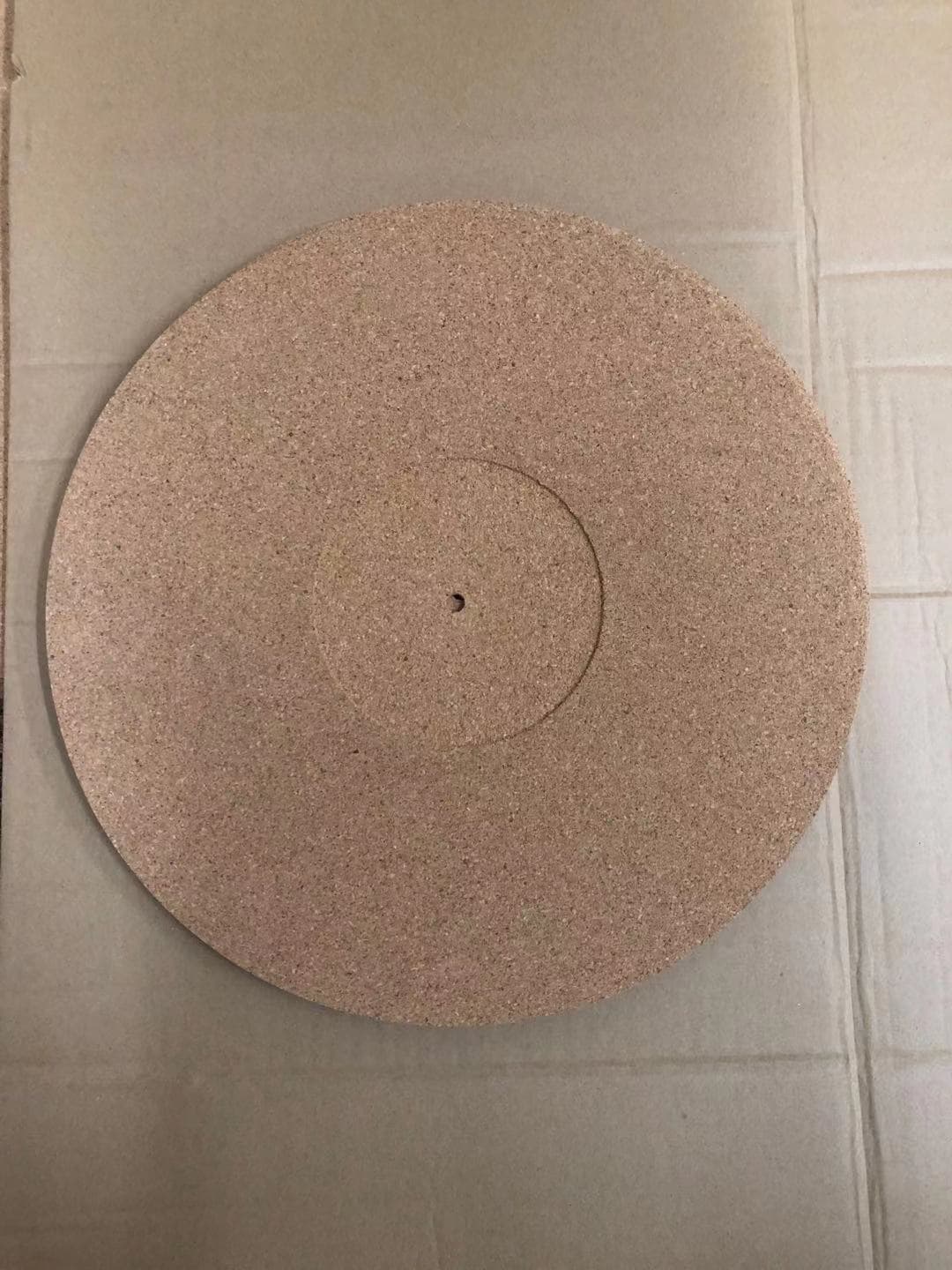 12-inch Cork Turntable Mat, Black Vinyl PL Record Mat, 3mm Cork Rubber