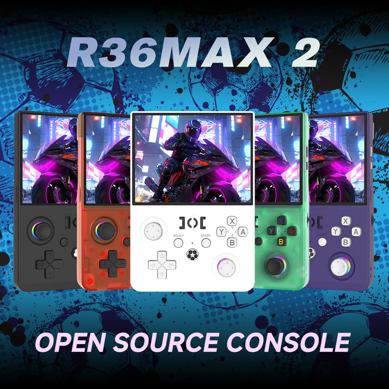 2026 hot model R36MAX2 open source handheld 4.5-inch large screen WIFI online replaceable joystick vibration game console