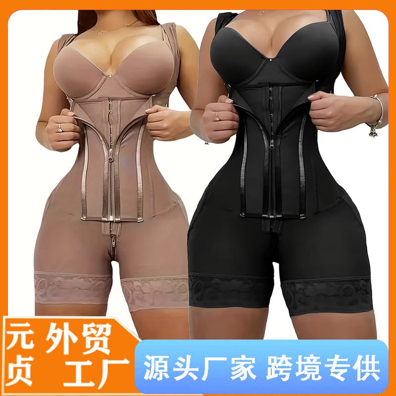 Shapewear Bodysuit Tummy Control Full Body Shaper All-Season Polyester Latex Bodysuit