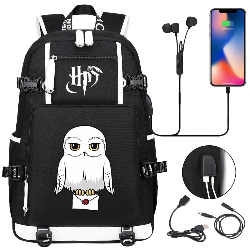 25 New Magic School USB Headset Teenage Student Schoolbag Men and Women Leisure Travel Backpack