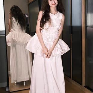French Satin Morning Robe Outing Welcome Light Wedding Dress Travel Shoot Marriage Registration Engagement Toast Evening Gown White Dress