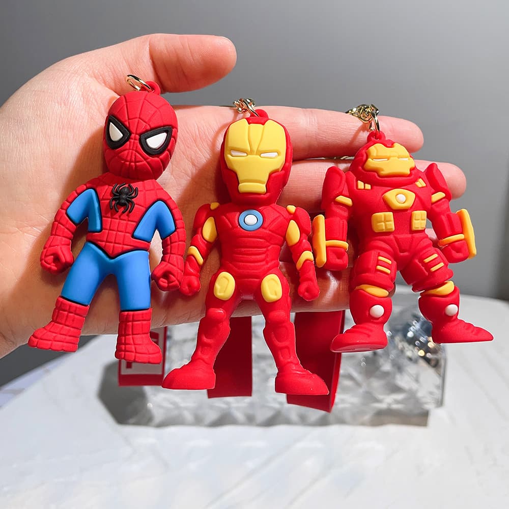 Cartoon Avengers Spider-Man Keychain Captain America Car Key Pendant Marvel Keychain Wholesale