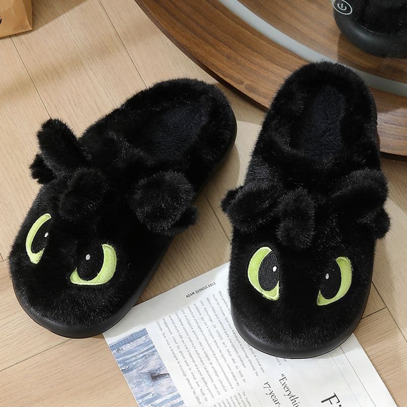 New Little Devil Cotton Slippers Couple Winter Cute Indoor Home Outdoor Non-Slip Maternity Warm Thick Sole Plush Slippers