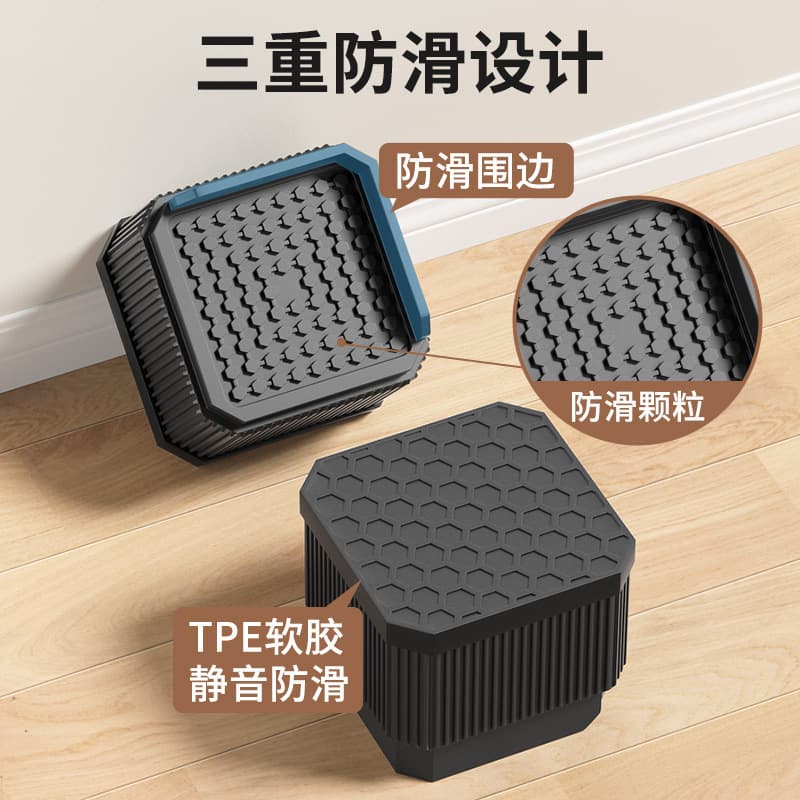 Bed Risers Heightening Support Pads Stackable Load-Bearing Bed Leg Pads Bed Base Lift Blocks