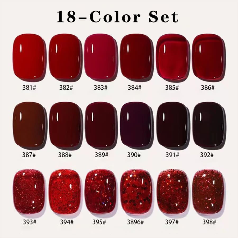 12-Color Set Gel Nail Polish Autumn Winter New Arrival High Saturation Glossy Durable Non-Damaging Nail Salon Gel Suitable For