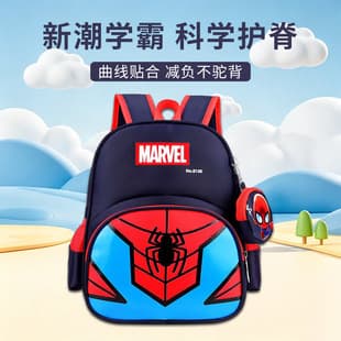 New Spider-Man and Elsa Cartoon Kids Backpack, Weight-Reducing Spine-Protecting Double Shoulder Bag for Kindergarten and Elementary Students, Wholesale