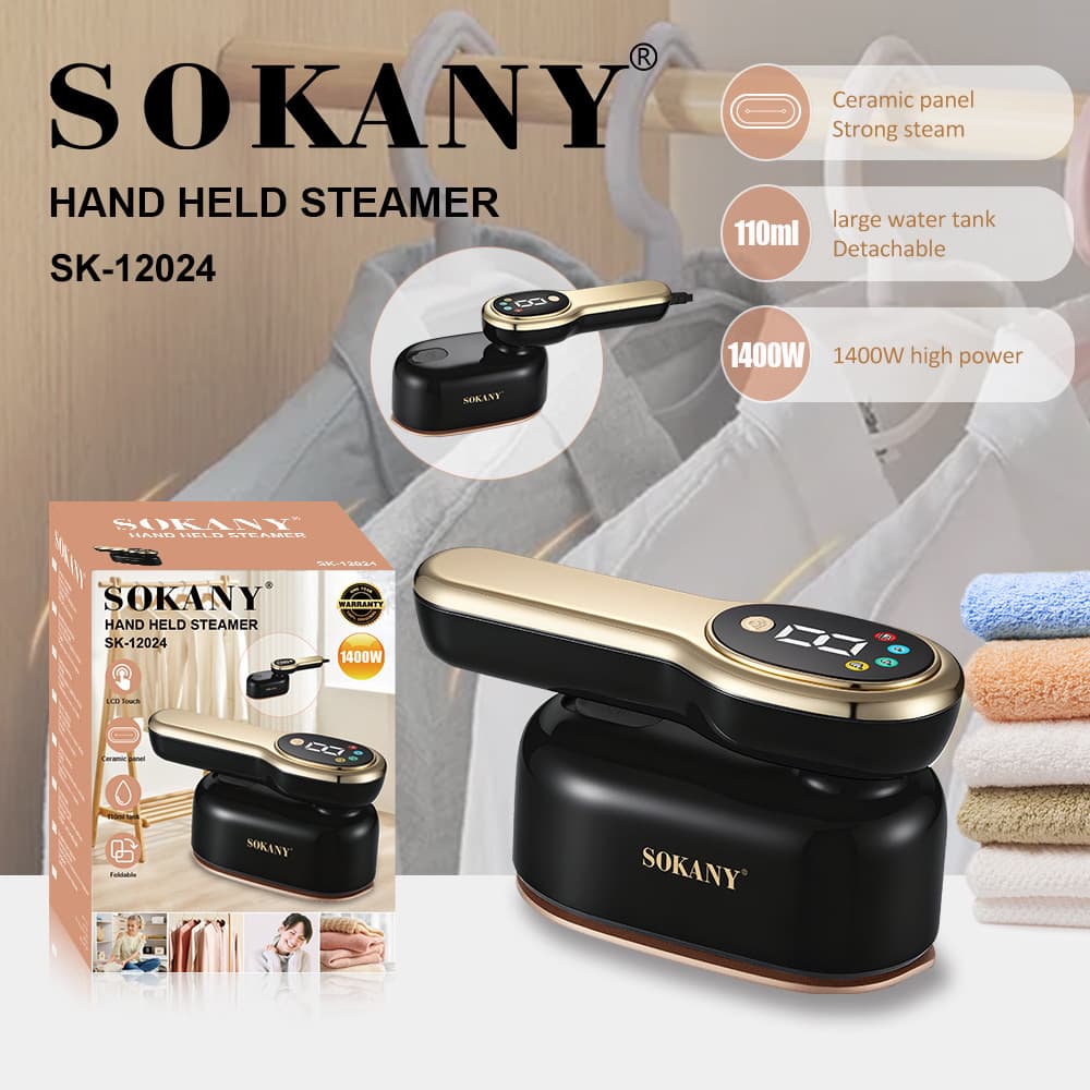 Foreign Trade SOKANY 12024+12025 Handheld Iron Brush, Household Steam Brush for Quick Wrinkle Removal, Garment Steamer