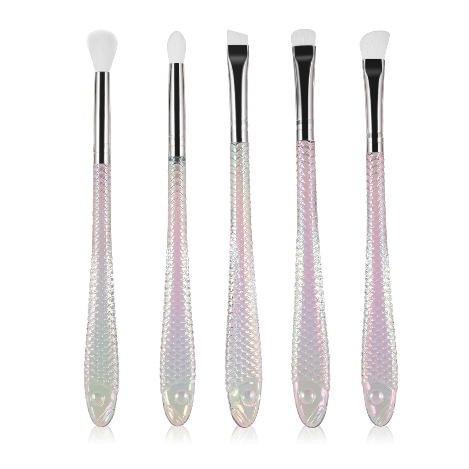 5-Piece Eye Blending Full Detail Brush Set, Angled Eyebrow Eyeliner Makeup Tools, High-Quality Makeup Brushes