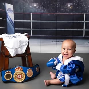 New Cross-border Baby Boxing Robe Photography Outfit for Newborn Full Moon Photo, Boxing Champion Costume Theme Studio Clothing