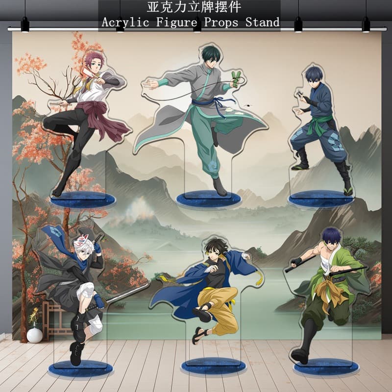 Seamless Layered Blue Prison Anime Surroundings CNC Engraving Display Stand Customizable Business Gifts Suitable for Exhibitions
