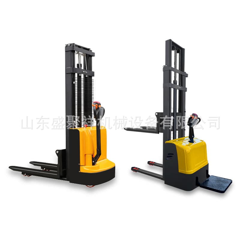 Electric lift pallet stacker, pallet transport battery stacker, fully automatic ride-on electric forklift