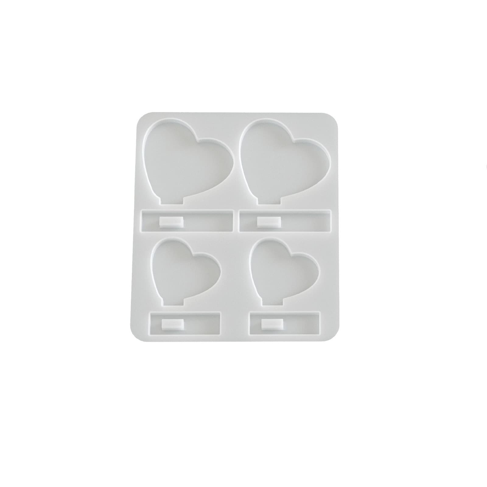 Resin Epoxy DIY Heart Photo Frame Socket Display Heart-Shaped Keychain Pendant Plaster Silicone Mold Amazon