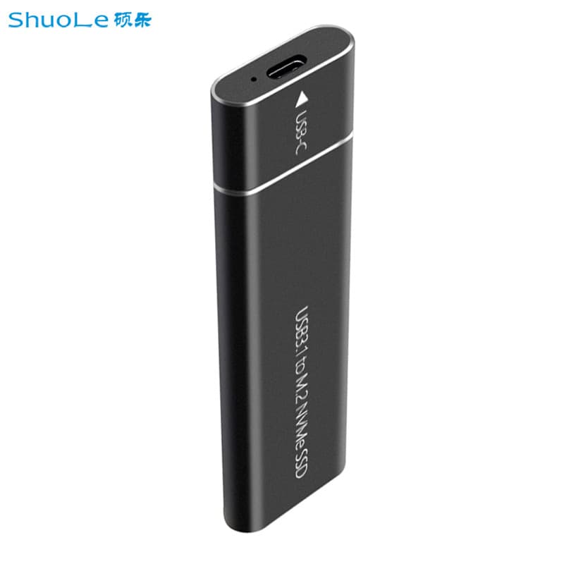 M.2 Enclosure Supports NGFF/NVMe Protocol SSD to USB 3.1 Solid Metal Type-C Hard Drive Enclosure