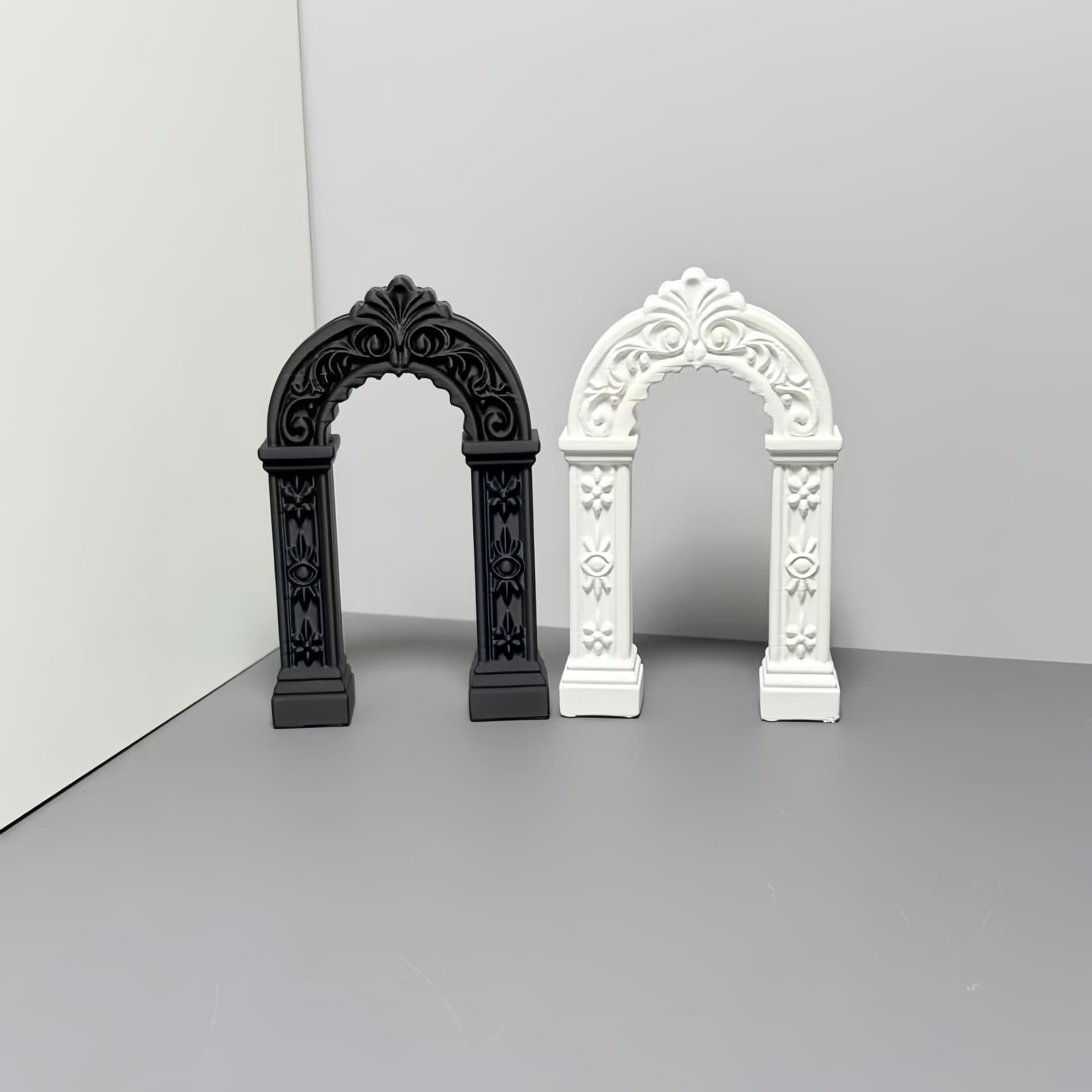 Dollhouse Decoration European Wedding Flower Arch Miniature Archway Handmade DIY Accessory for Ita Bags, Ita Boards, Badge Holders, and Backgrounds