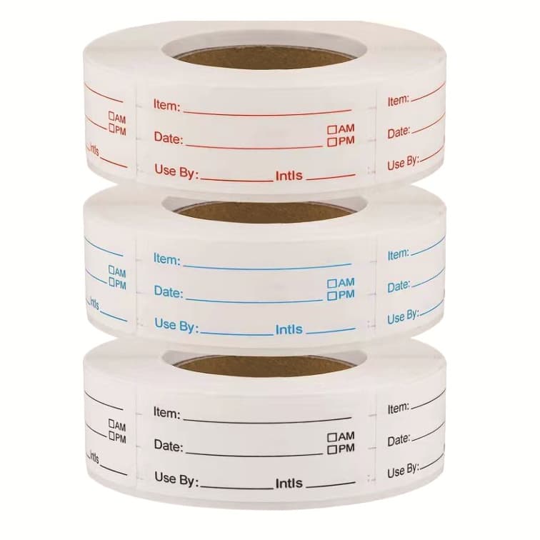 Amazon Frozen Food Classification Labels Waterproof Oil-resistant Non-drying Adhesive Labels For Food Packaging