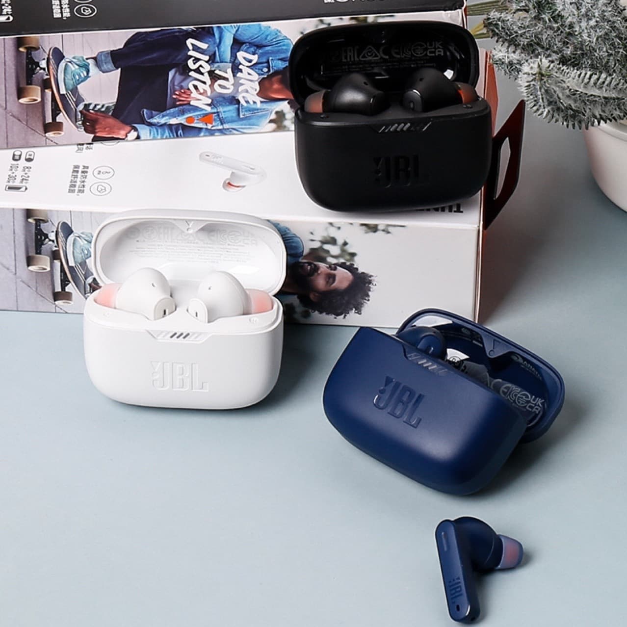 Compatible with JBL T230NC TWS True Wireless Bluetooth Earbuds In-Ear Adaptive Active Noise Cancelling Music Headphones
