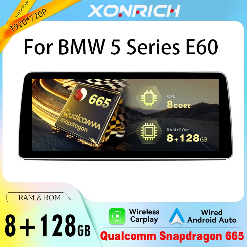 Cross-border Compatible BMW 5 Series E60 CCC/CIC Qualcomm Android Upgrade High-Definition Large Screen Navigation GPS